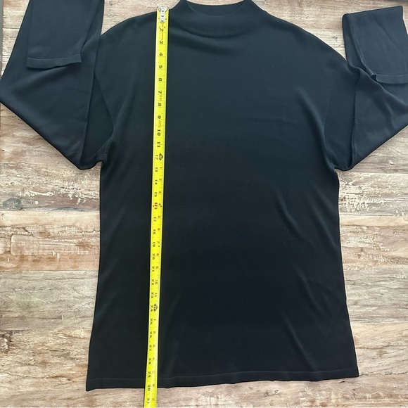 Jhane Barnes 100% Silk Pullover Sweater Medium Black Old Money Luxury READ - Picture 9 of 9